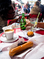 Beverages at a sidewalk cafe, Paris